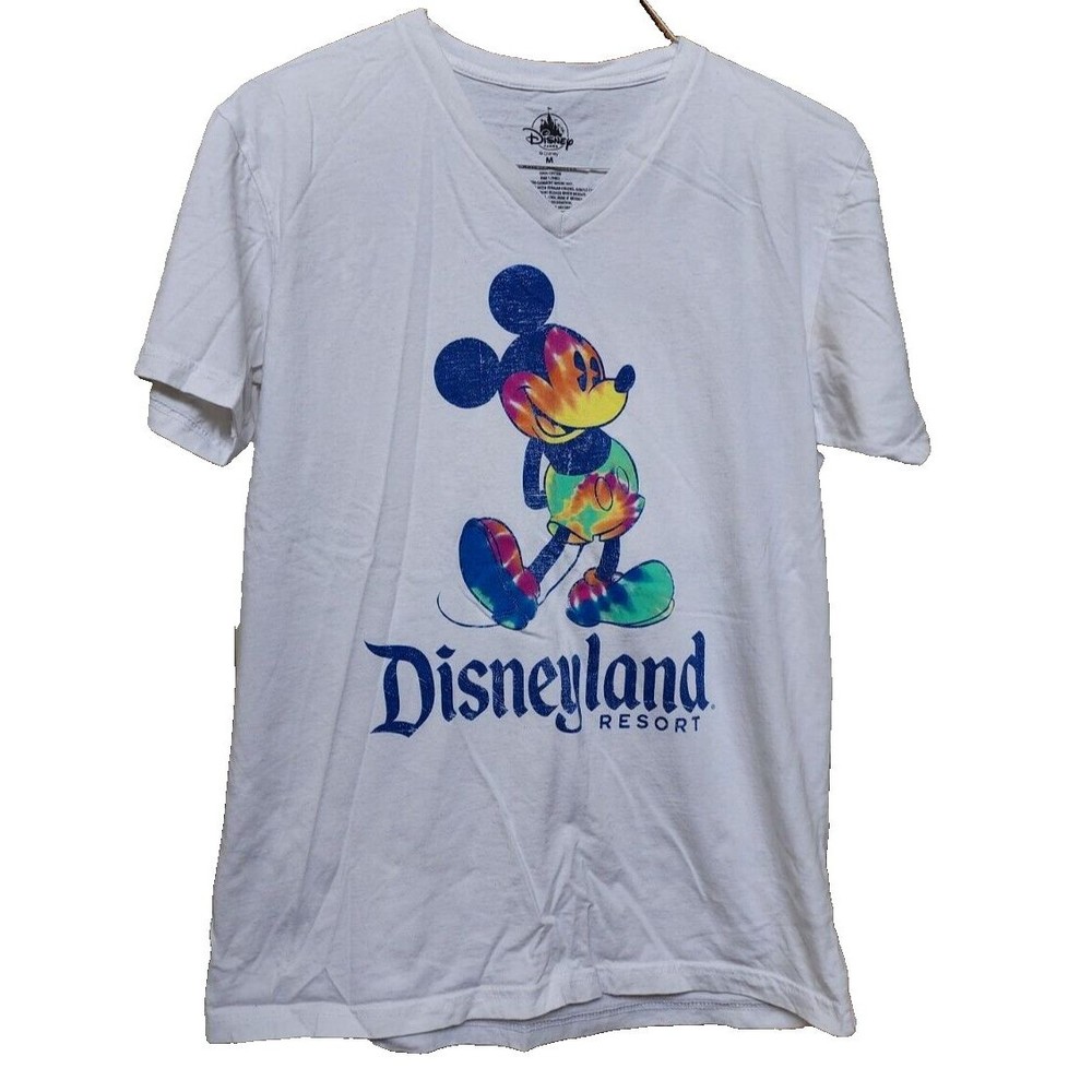 Disneyland Resort Rainbow Mickey Mouse T-Shirt Size Medium White Pride Mouse